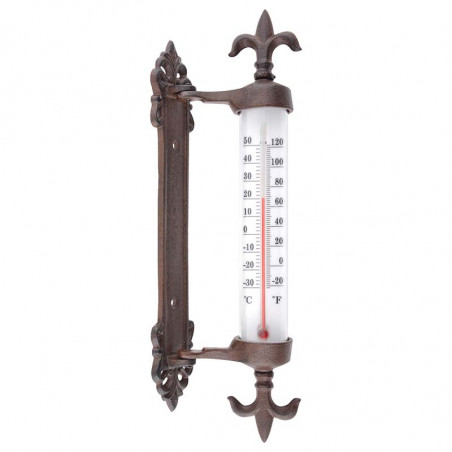 Thermomètre fenêtre en fonte 30cm