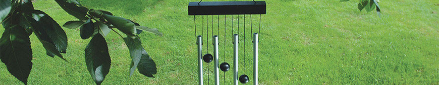 Relaxdays Carillon à vent, bambou, sons relaxants, pour suspendre, H x L :  env. 58,5 x 18,5 cm, balcon et jardin, nature