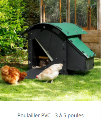 Superbe poulailler PVC pour faire pondre les poules