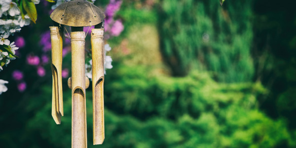 Carillon à vent en bambou d'extérieur pas cher pour jardin